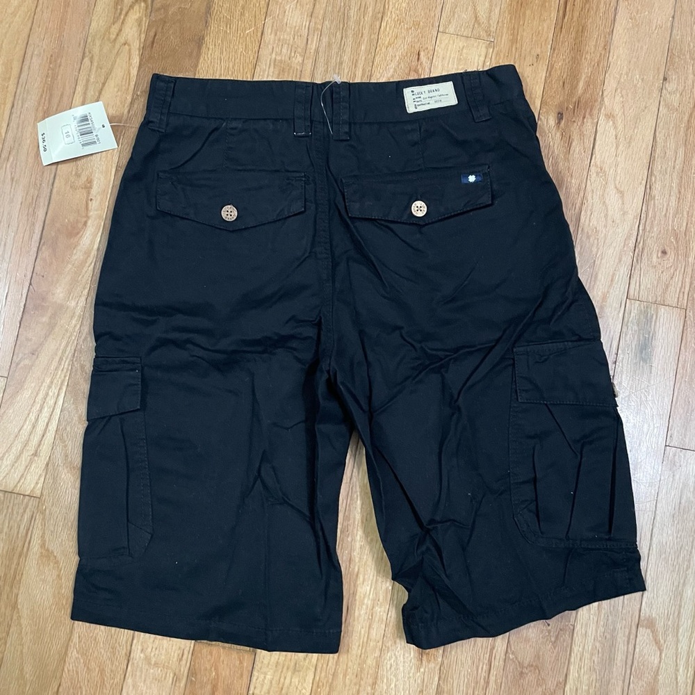 NEW Boys lucky brand cargo shorts black size 16 NWT